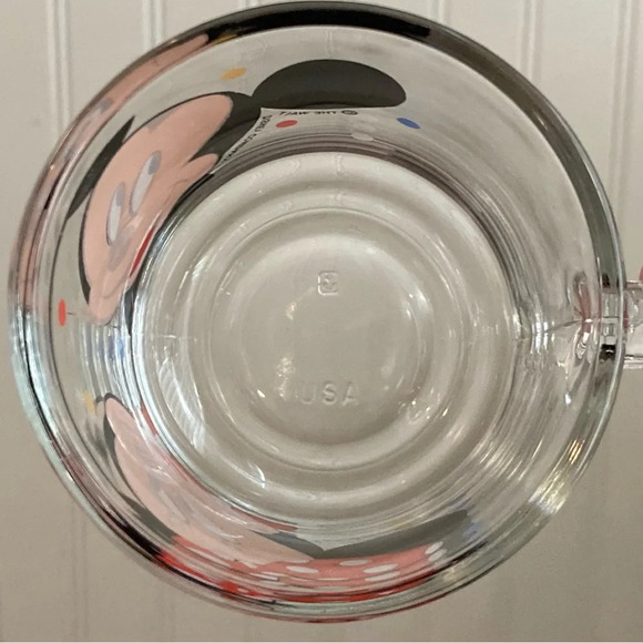 Vintage Disney Mickey & Minnie Mouse Glass Coffee Mug-Walt Disney Company-Retro - Picture 6 of 10